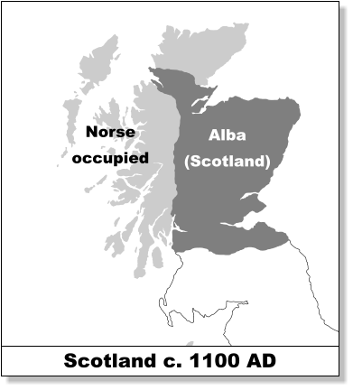 Alba(Scotland) Norseoccupied Scotland c. 1100 AD