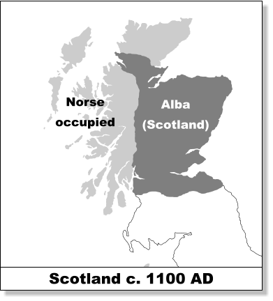 Alba(Scotland) Norseoccupied Scotland c. 1100 AD